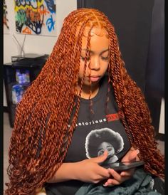 Ginger Colored Braids Black Women, Twist Braids Hairstyles Ginger, Ginger Twists With Curls, Orange Hair Black Women Braids, Auburn Twists Black Women, Ginger Island Twist, Twist Braids Styles, Ginger Braids Black Women, Island Twist Braids