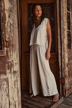 Keep It Cool Set | Free People Everyday Comfy Outfits Summer, Adventure Style Women, Free People Matching Set, Bougie Boho Fashion, Modest Exercise Clothes, All Natural Clothing, Loose Clothing Style For Women, Earthy Feminine Style, Free People Outfits Bohemian