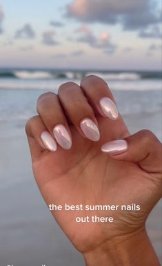 Hoco Nails, Cute Simple Nails, Vacation Nails, Neutral Nails, Beach Nails, Chrome Nails, Cute Acrylic Nails