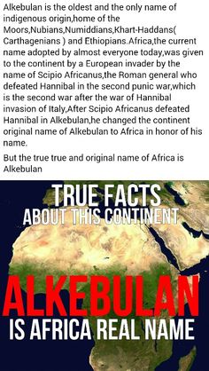 an article about the origins of africa and other african countries, with text that reads truefacts about this continent