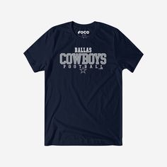 Dallas Cowboys Football Wordmark T-Shirt FOCO Navy S - FOCO.com Dallas Cowboys Shirt, Dallas Cowboys Women, Dallas Cowboys Shirts, Nfl T Shirts, Personal Things, Dallas Cowboys Football, Cowboys Football, Logo Display, Cowboys Shirt