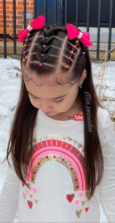 Hairstyles For 1st Graders, First Day Of School Hairstyles Prek, Daughter Hairstyles Short Hair, Easy Rubber Band Hairstyles For Kids, Curly Hairstyles Girls Kids, Hairstyles For Kids Curly Hair, Cute Hairstyles For Curly Hair Kids, Hair Styles For Little Kids