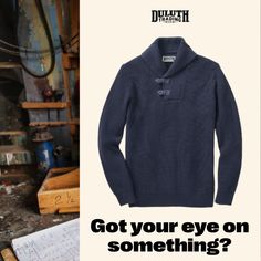 Take liberties with uniform standards with the sweater that chooses function and comfort over absolute compliance. Shawl Collar Sweater, Collar Sweater, Knit Cuff, Work Pants, Shawl Collar, New Man, Turtleneck Sweater, Knit Jersey, New Color