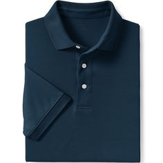 The Lands’ End Men’s Short Sleeve Supima Polo provides superior comfort and color resulting in a truly superior polo shirt. Manufactured with America grown Supima cotton this is one of the softest polo shirts you’ll ever own. Traditional fit is expertly tailored with a sturdy raised collar wide hemmed sleeves and a 3-button placket. Plus the finish of the fabric is stain and wrinkle resistant. If you’re looking for an all-cotton polo that’s truly a cut above look no further. Classic Short Sleeve Golf Shirt, Classic Fitted Golf Shirt, Classic Solid Color Golf Tops, Classic Solid Polo Shirt For Golf, Classic Polo Shirt For Golf, Classic Collared Golf T-shirt, Casual Collared Wrinkle-resistant Tops, Casual Collared Top, Big Shorts