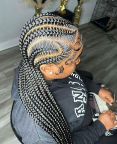 Braided hairstyles, stitch braids, hair inspo, long braids Cute Stitch Braids, Freestyle Braids, Feed In Ponytail, Feed Ins, Feed In Braids, Biracial Hair, Feed In Braids Hairstyles, African Hair Braiding Styles, Cute Braided Hairstyles