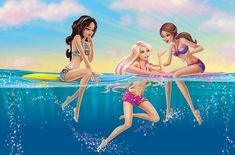 Barbie In A Mermaid Tale, Mermaid Tale, A Mermaid, Mermaid, Swimming, Water, Flowers