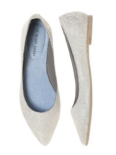 They have a flat like this in gold...might go with Sara's dress?  Lace Bridal Ballet Flat http://www.dessy.com/accessories/lace-bridal-ballet-flat/ Comfortable Wedding Shoes Flats, Bridal Shoes Comfortable, Ivory Ballet Flats, Bridal Ballet Flats, Ballet Wedding, Wedding Ballet Flats, Lace Ballet Flats, Ivory Bridal Shoes, Country Shoes