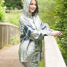 Plastic Clothing, Rain Fashion, Rainwear Girl, Fantasy Clothes, Rainwear Fashion, Gym Wear For Women, Pvc Raincoat