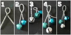 the instructions for making bead necklaces are shown in three different ways, including how to make them