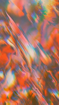 an abstract painting with multicolored lines and colors in the background that are blurry