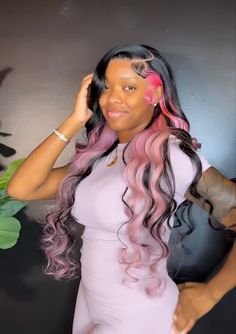 Hairstyles With Color, Lemonade Braids Hairstyles, Girl Prom, Frontal Wig Hairstyles, Creative Hair Color, Haute Hair, Girls Natural Hairstyles, Frontal Hairstyles