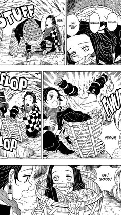 an image of a comic strip with two people in it and one is holding a basket