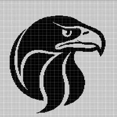 an eagle head cross stitch pattern