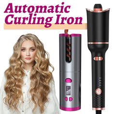 Automatic Hair Curler Auto Ceramic Wireless Curling Iron Hair Waver Tongs Beach Waves Iron Curling Hair Curlers Cordless, Auto Ceramic Hair Curler, Hair Curlers Iron, Wireless Automatic Hair Curler, Hair Curler Wireless, Beachwaver Hair Products, Best Waver Iron For Short Hair, Best Hair Waver Iron, Dyson Beach Waves