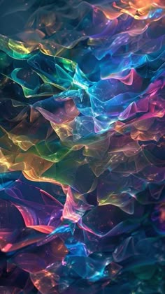 an abstract background with many different colors and shapes