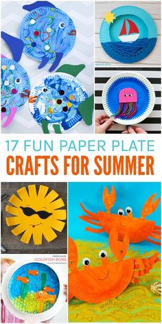 paper plate crafts for summer that are fun and easy to make with the kids at home