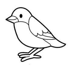 a small bird sitting on top of a white surface with black outlines in the background