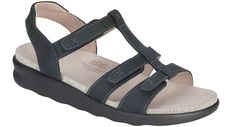 SAS Sorrento, Nero, large Leather T-strap Sandals With Arch Support, Adjustable T-strap Sandals With Arch Support And Round Toe, Adjustable T-strap Sandals With Arch Support, Comfortable T-strap Sandals With Arch Support, Sas Shoes, Orthopedic Shoes, T Strap Sandals, Sorrento, Womens Size Chart