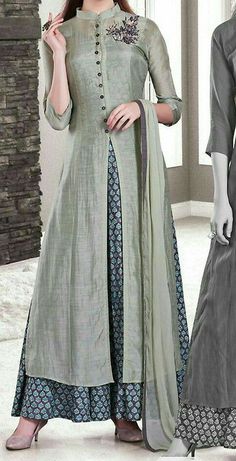 Layered Kurti Designs, Double Layered Kurti Designs, Kurti Designs For Women, Dress Fancy