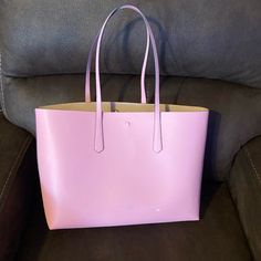 Bubble Gum Pink Kate Spade Bag. The Inside Feels Like A Brushed Suede. See Photos For Dimensions. Nwot. There Is A Small White Mark On The Back Side That Can Be Seen In Pic #1 And Closer In Pic #2. Kate Spade Purple Bags, Kate Spade Purple Shopping Bag, Elegant Purple Bag For Errands, Kate Spade Everyday Bag In Tan, Kate Spade Purple Rectangular Bag, Purple Rectangular Kate Spade Bag, Kate Spade Pouch Bag For Everyday, Kate Spade Everyday Pouch Bag, Kate Spade Tan Bag For Errands