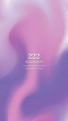 a blurry background with the words 22 alignmentment in white and pink on it