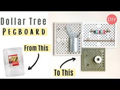 dollar tree pegboard diy from this to this