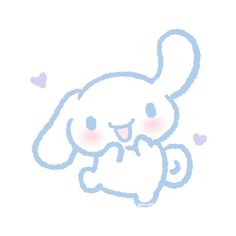 a drawing of a bunny holding a heart