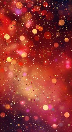 an abstract background with many different colors and bubbles in the dark night sky, as well as blurry lights