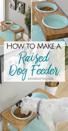 how to make a raised dog feeder