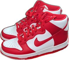 Nike Dunk High, Dunk High, Kids Nike, Shoes Nike, Nike Dunk, Nike Dunks, Red Color, Women Brands, Nike Shoes