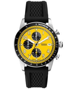 in stock Black Chronograph Watch, Black Watch, Dillard's, Men's Watch, Chronograph Watch, Fashion Watches, Chronograph, Fossil, Buckle