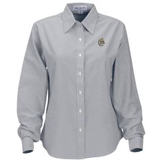 Represent your Canisius College Golden Griffins with pride in the Women's Gray Canisius College Golden Griffins Velocity Oxford Plus Size Button-Up Long Sleeve Shirt. Crafted from a comfortable cotton and polyester blend, this shirt features a classic button-up design and long sleeves, making it perfect for any occasion. The bold Canisius College Golden Griffins logo proudly displayed on the chest showcases your unwavering support for your favorite college team. Whether you're cheering from the Black Tank Top Women, Plus Size Fits, Black Tank Tops, Game Day, Nevada, Wisconsin, Long Sleeve Shirt, Sweater Shirt, Tank Tops Women