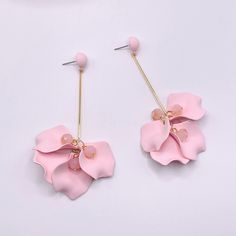 4” Long Gold Tone Baby Pink Petals And Beads Nwot Same Day / Next Day Shipping 5 Seller Anthro Earrings Jewelry Flower Petal Blooming Drop Gold Long Beaded Wedding Guest Black Tie Event Bridal Floral Pink Dangle Flower Earrings, Pink Feminine Flower Drop Earrings, Feminine Pink Flower Drop Earrings, Pink Feminine Dangle Flower Earrings, Feminine Pink Dangle Flower Earrings, Pink Feminine Flower Dangle Earrings, Feminine Pink Dangle Earrings, Elegant Pink Petal-shaped Earrings, Pink Beaded Drop Flower Earrings