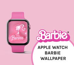 a pink watch with the words barbie on it and an image of a baby elephant