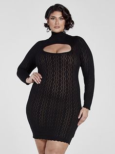 Plus Size Dresses | Fashion to Figure Figure Dress, Long Knit Sweater, Trendy Plus Size Fashion, Sweater Maxi Dress, Scallop Hem, Cardigan Sweater Dress, Fashion To Figure, Pointelle Knit, Plus Size Models