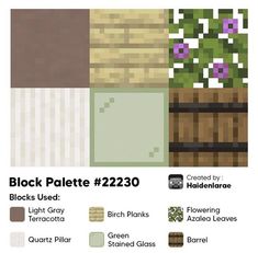 the color scheme for block palette 2230