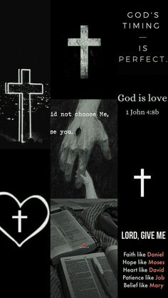 a collage of images with the words god, give me and jesus's cross