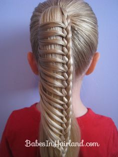 Trenza y cola de caballo Ladder Braid, Cool Braids, Beautiful Braids, Crazy Hair Days, Crazy Hair, Blonde Highlights