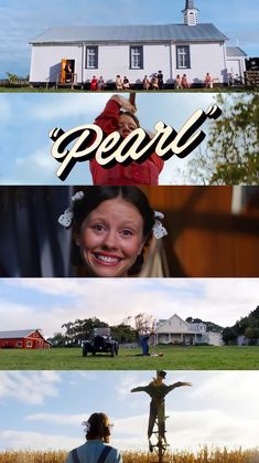 the movie pearl is shown in three different frames