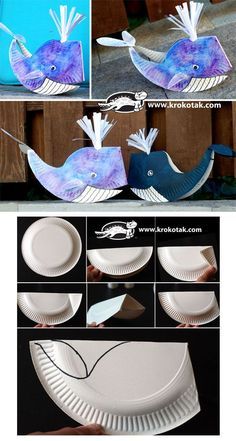 paper plate crafts that look like birds