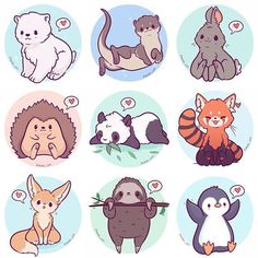 !!Baby Cats -  Cute and Funny Cat - cat activities Compilation 3 Snow Stickers, Chibi Dog, Pet Anime, Corgi Drawing, Fennec Fox, Art Mignon