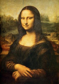 a painting of the famous monaine holding a coffee cup in her hand and looking at the camera