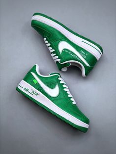 Available in a range of sizes to fit any style, this shoe is a must-have for any fan. Don’t miss out on the opportunity to add this shoe to your collection and experience the ultimate in style, comfort, and performance. Order now and step up your sneaker game! Green Leather Nike Air Force 1 For Sports, Custom Green Sneakers With Breathable Round Toe, Custom Green Low-top Breathable Sneakers, Sporty Breathable Nike Air Force 1 With Round Toe, Breathable Nike Air Force 1 For Streetwear, Green Synthetic Nike Air Force 1 For Streetwear, Custom Green Leather Breathable Sneakers, Green Breathable Leather Custom Sneakers, Green Leather Breathable Custom Sneakers