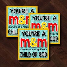 three magnets with the words you're a mom and teacher on them