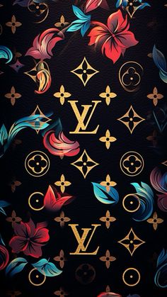 the louis vuitton wallpaper is very colorful