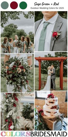 a collage of different wedding colors and styles