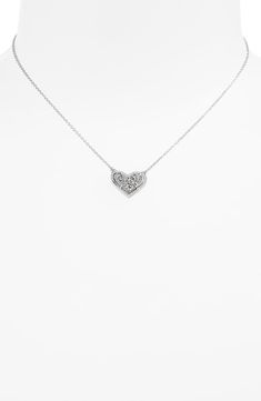 Kendra Scott Ari Heart Pendant Necklace | Nordstrom Fine Jewelry Heart Pendant Necklace For Mother's Day, Elegant Metal Heart Necklace For Mother's Day, Metal Heart Charm Necklace For Anniversary, Silver Heart Charm Necklace In Fine Jewelry Style, Heart Pendant Necklace With Lobster Clasp For Anniversary, Mother's Day Heart Pendant Necklace With Lobster Clasp, Valentine's Day White Gold Pendant Charm Necklace, Metal Heart Pendant Charm Necklaces For Anniversary, Metal Heart Pendant Charm Necklace For Anniversary