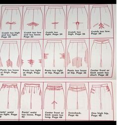 the instructions for how to wear shorts in different styles and sizes are shown on this page