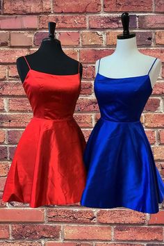 A- Line Spaghetti Straps Short Homecoming Dresses Royal Blue Homecoming Dresses, Short Graduation Dresses, Ombre Prom Dresses, Perfect Dresses, Royal Blue Shorts, Mini Prom Dresses, Casual Ootd, Professional Dress, Hoco Dress