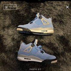 Only Worn Twice, Good Condition Jordan 4s Blue, Jordan 4 University Blue, University Blue 4s Jordans, Luxury Blue Air Jordan 4 For Sports, Blue Breathable Air Jordan 4 For Streetwear, Jordan 4’s Blue & White, Jordan 4 Military Blue, Jordan 4’s, Jordan 4s